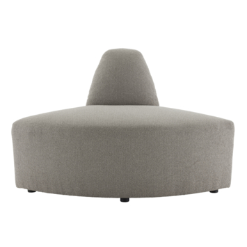 Modulaire bank Lieve eindstuk hoek links klein model taupe stof