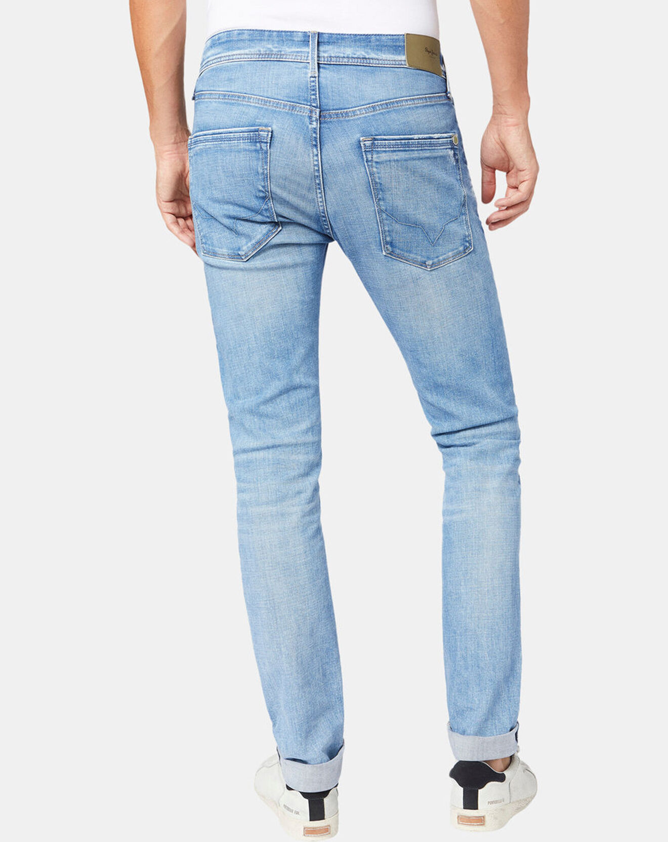 Pepe Jeans Jean Droit Stanley Destroy bleu clair