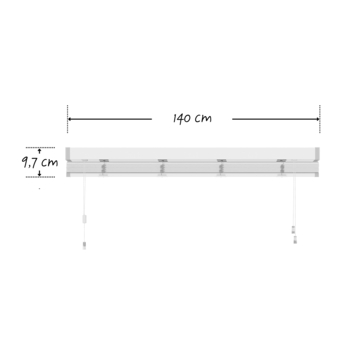 KARWEI aluminium jaloezie 50 mm matwit (kleurnr. 957) 140x180 cm (bxh)