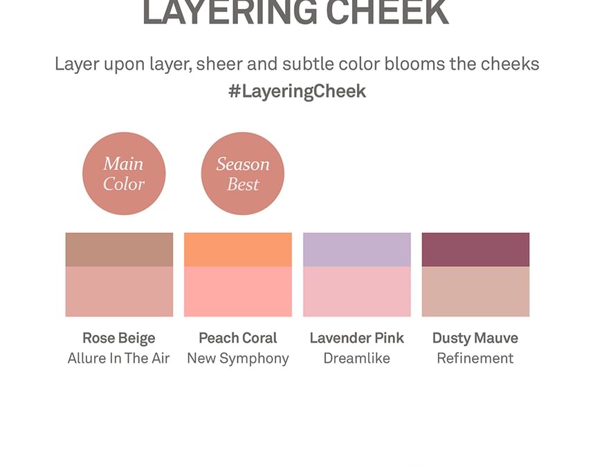 hince - True Dimension Layering Cheek - 4 soorten