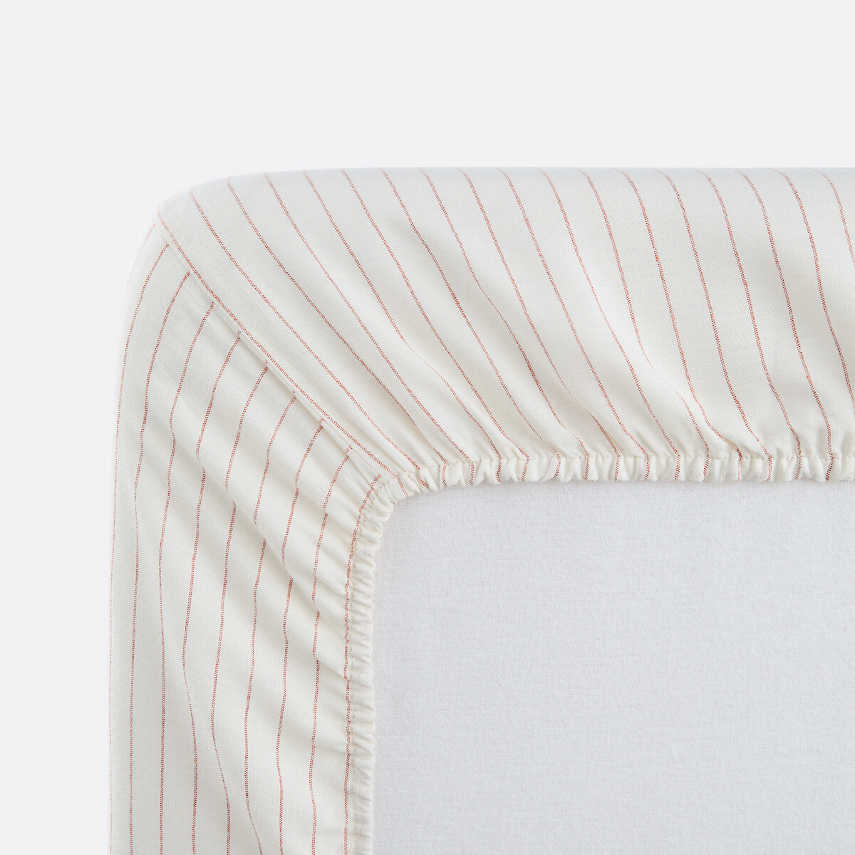 LA REDOUTE INTERIEURS<br>Lençol de linho lavado, listrado, dobrado 35 cm, Linot