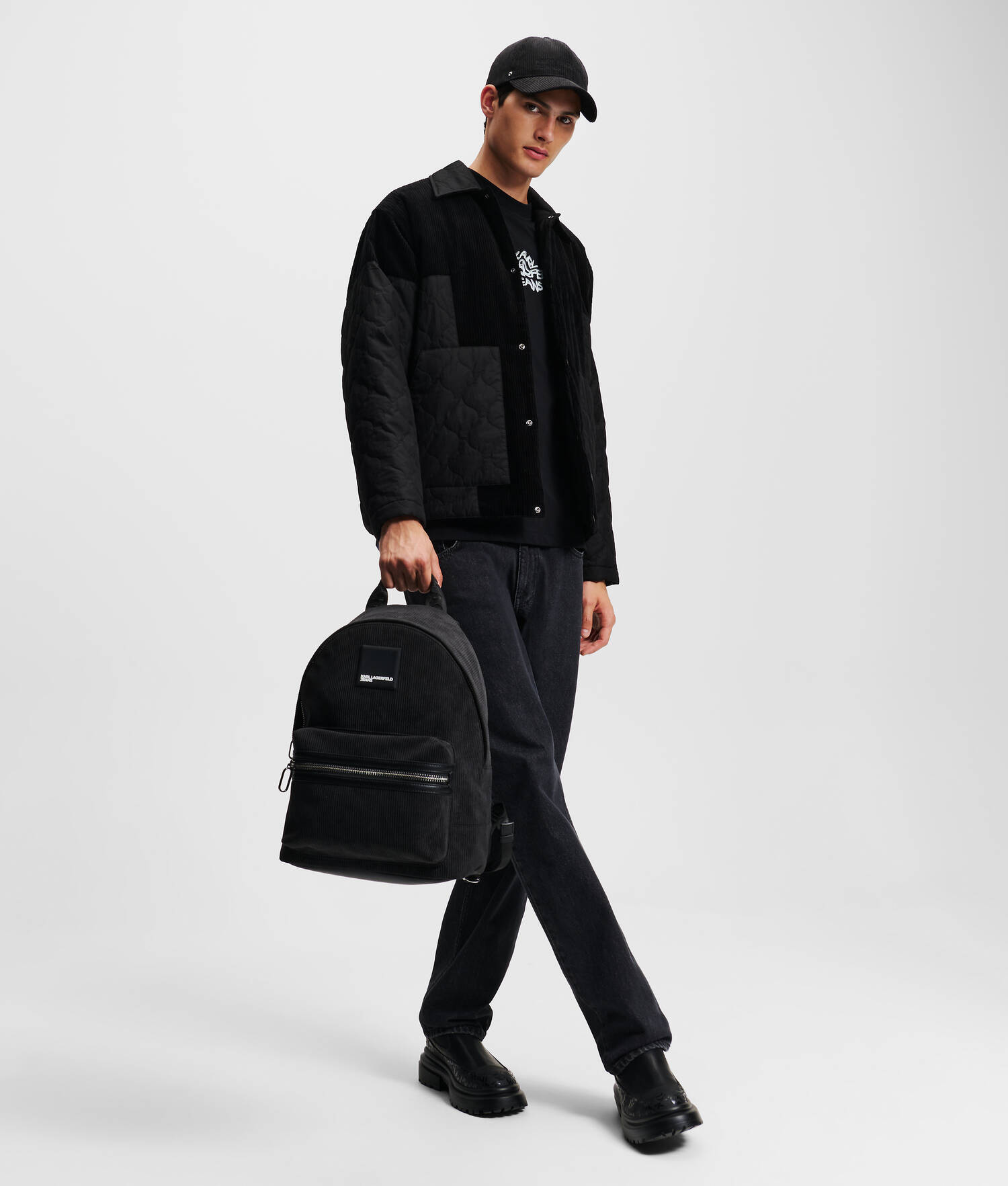 VESTE KLJ EN MÉLANGE DE TISSUS