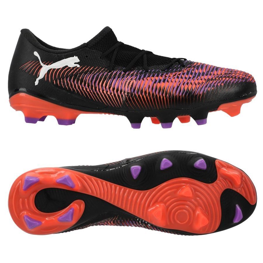 PUMA Future 8 Match Low FG/AG Unlimited - Noir/Blanc/Glowing Red