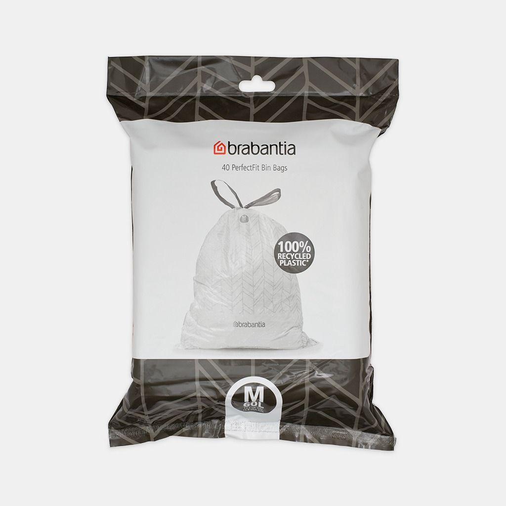 PerfectFit Afvalzakken Code M (60 liter), Dispenser pack 40 stuks