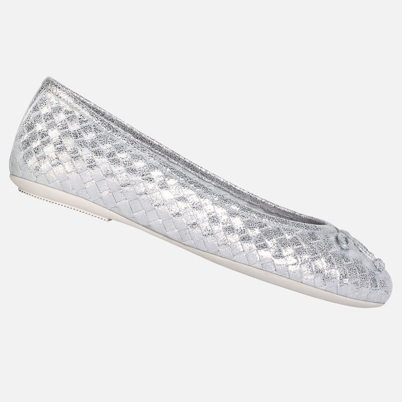 Geox Ballerines en Cuir Palmaria argentées