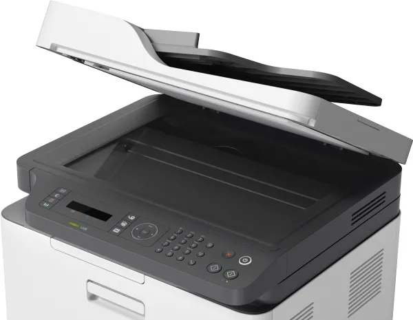 HP Color Laser MFP 179fnw - Multifunktionsprinter - farve - laser - A4 (210 x 297 mm) (original) - A4/Letter (medie) - op til 14 spm (kopiering) - op til 18 spm (udskriver) - 150 ark - 33.6 Kbps - USB 2.0, LAN, Wi-Fi(n)