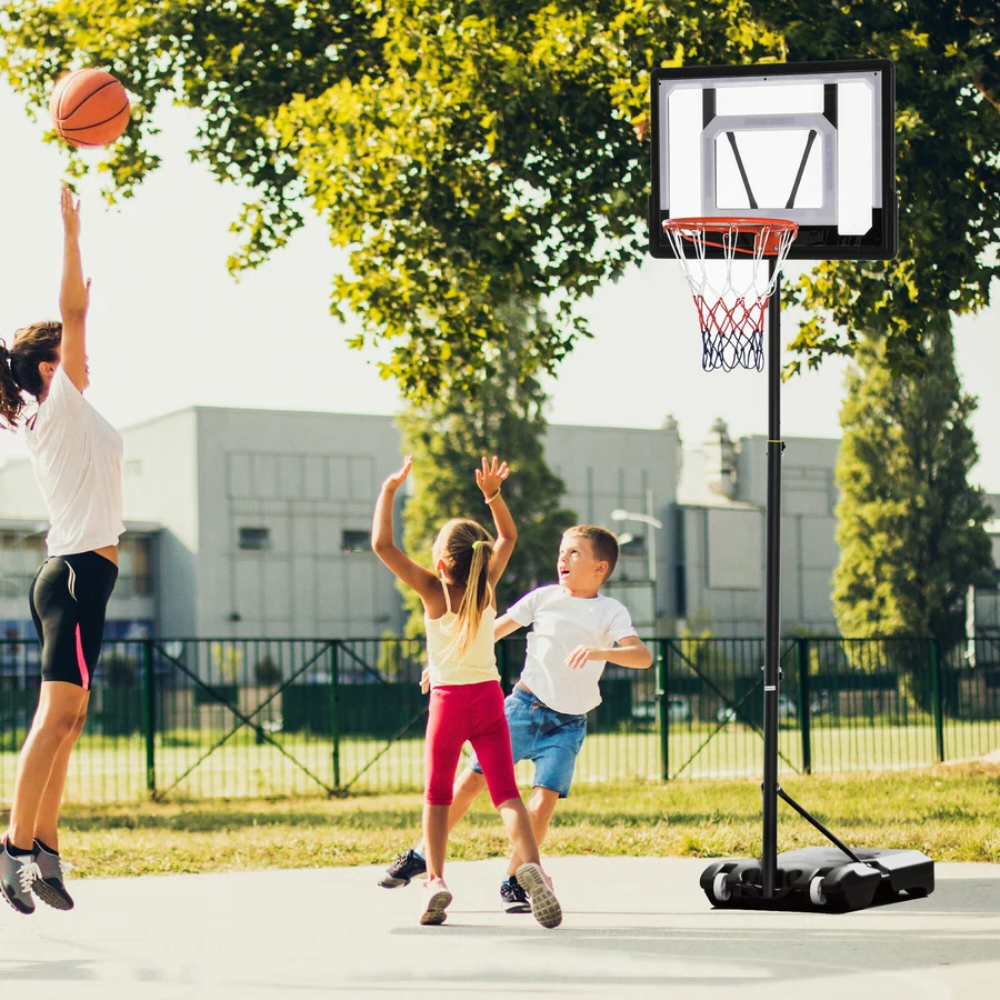 HOMCOM Basketballkorb höhenverstellbar schwarz