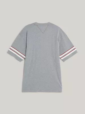 Camiseta de arquivo com listras contrastantes