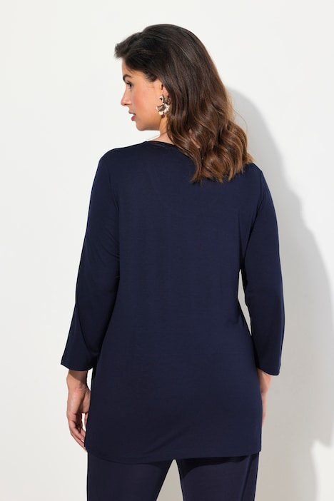 T-Shirt, Blüten, Classic, Rundhals, 3/4-Arm