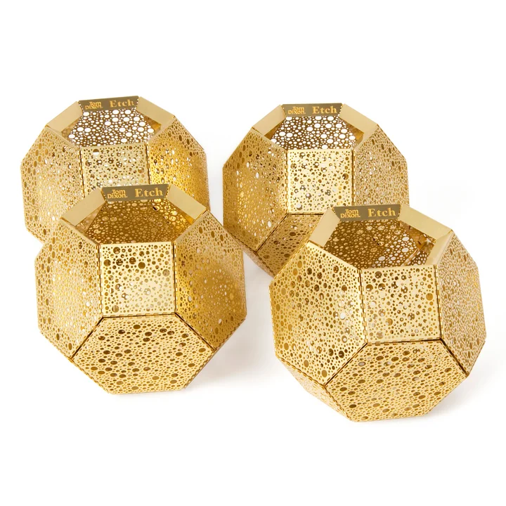 Tom Dixon - Etch Teelichthalter, ETT02, Edelstahl