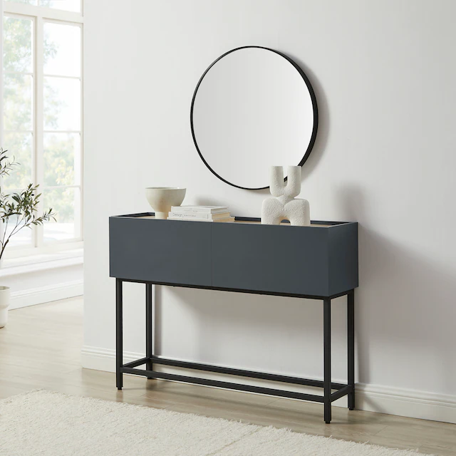 GOODproduct Konsolentisch »Azly« pflegeleichte Melaminoberfläche, Metallgestell, Breite 120 cm