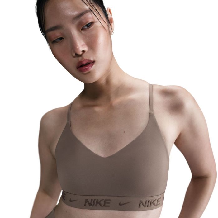 Nike Dame BH Indy Light Support Bra Brun