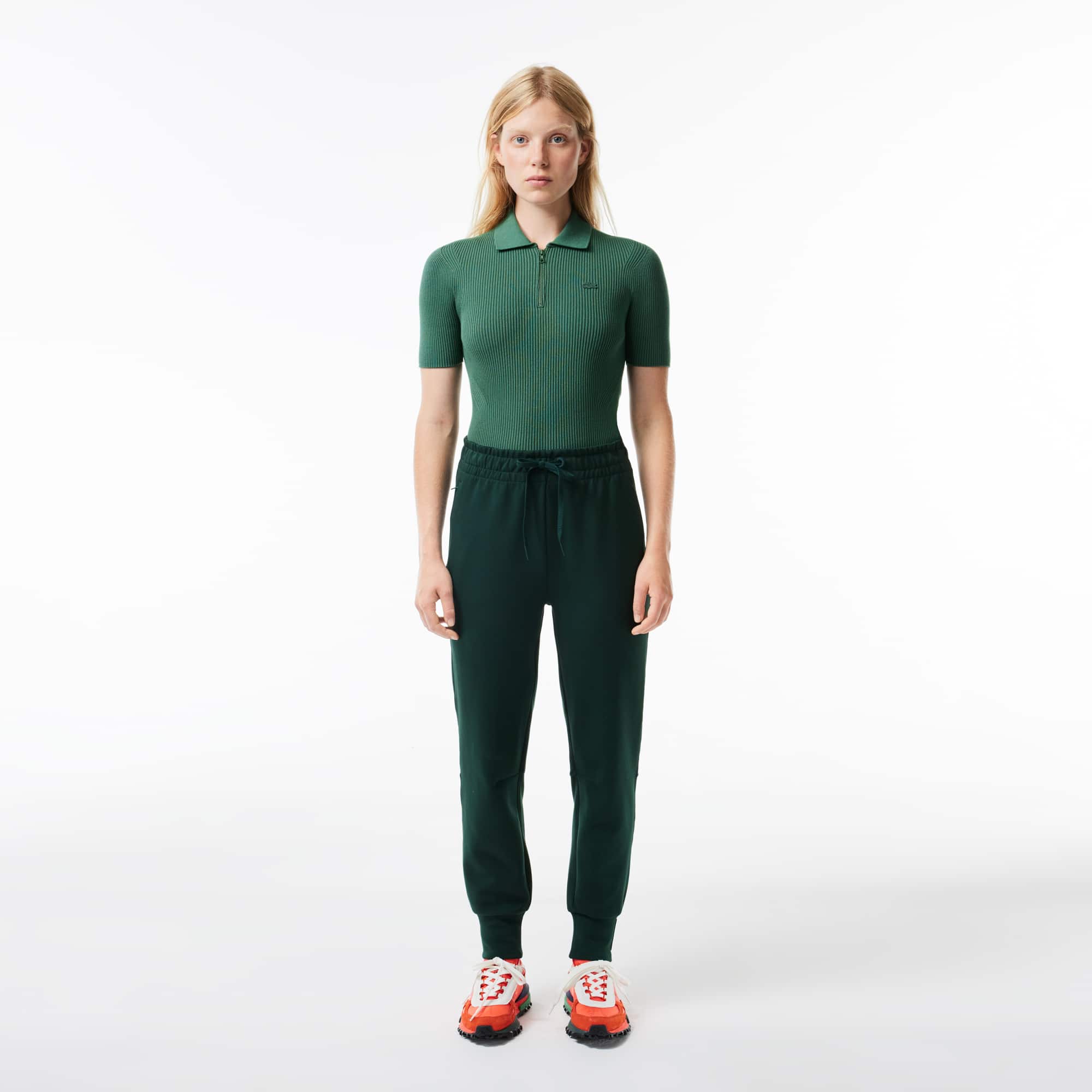 Pantalon de survêtement Jogger femme Lacoste en double-face Pantalons de survêtement - Vert - Lacoste - Femme