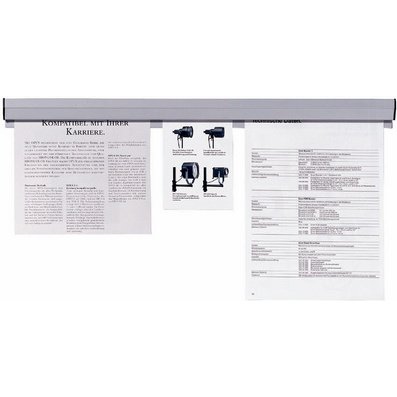 Rail de serrage pour papier, autocollant, longueur: