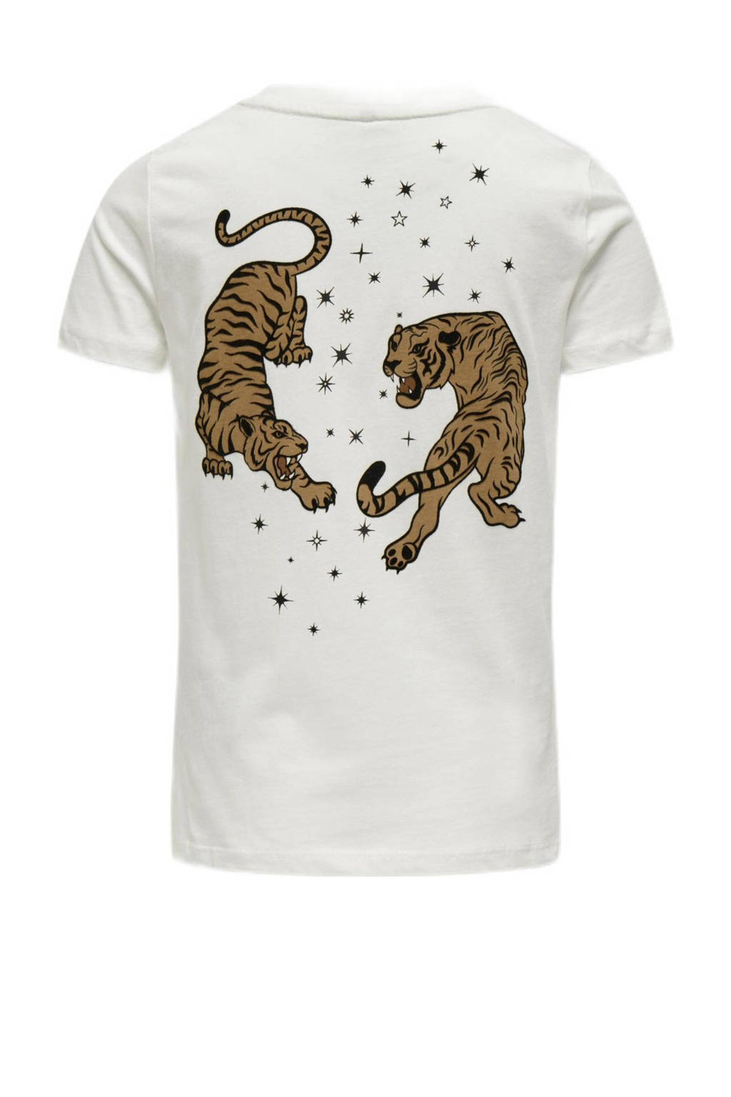 ONLY T-shirt met backprint wit