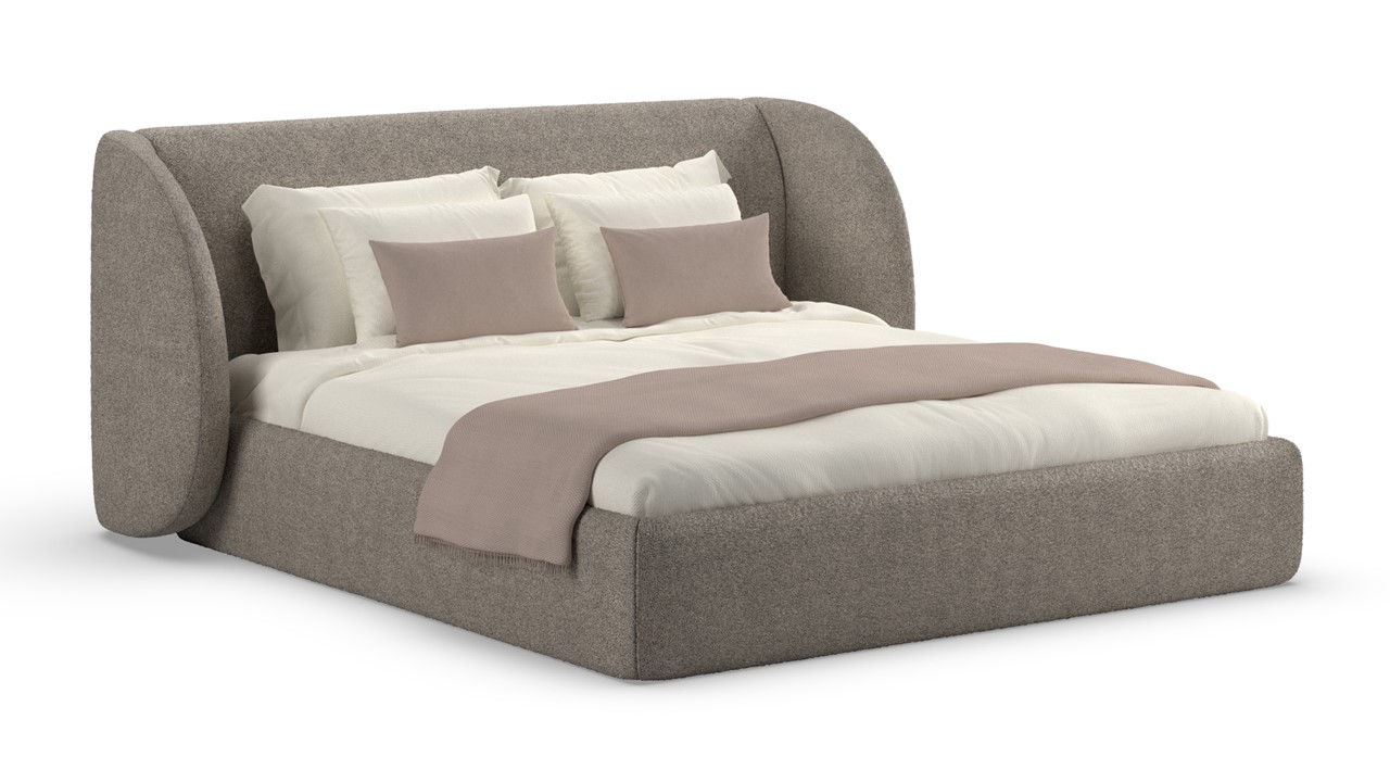 Bed Cove - Fine bouclé liver
