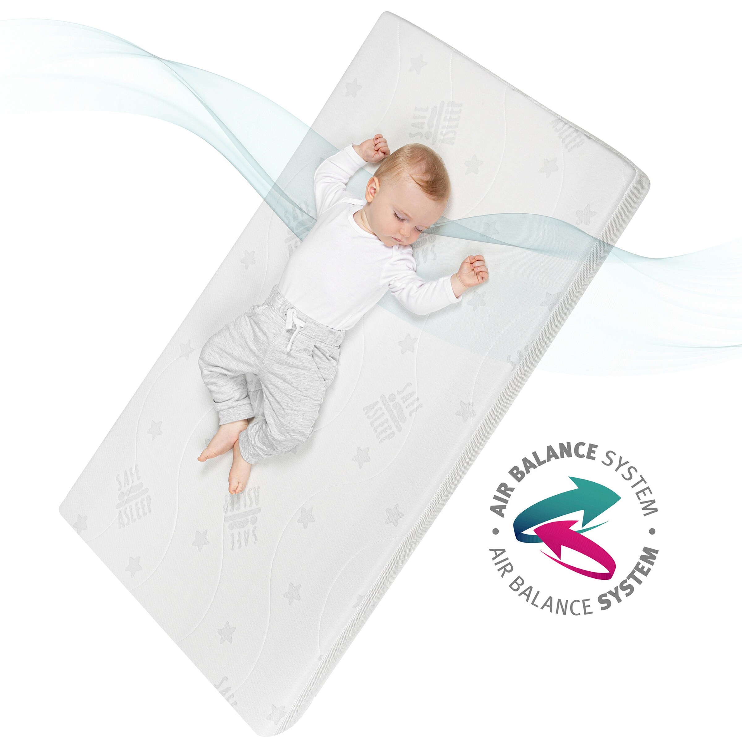 roba Babybettmatratze Air Balance PLUS, 60x120 cm safe asleep®