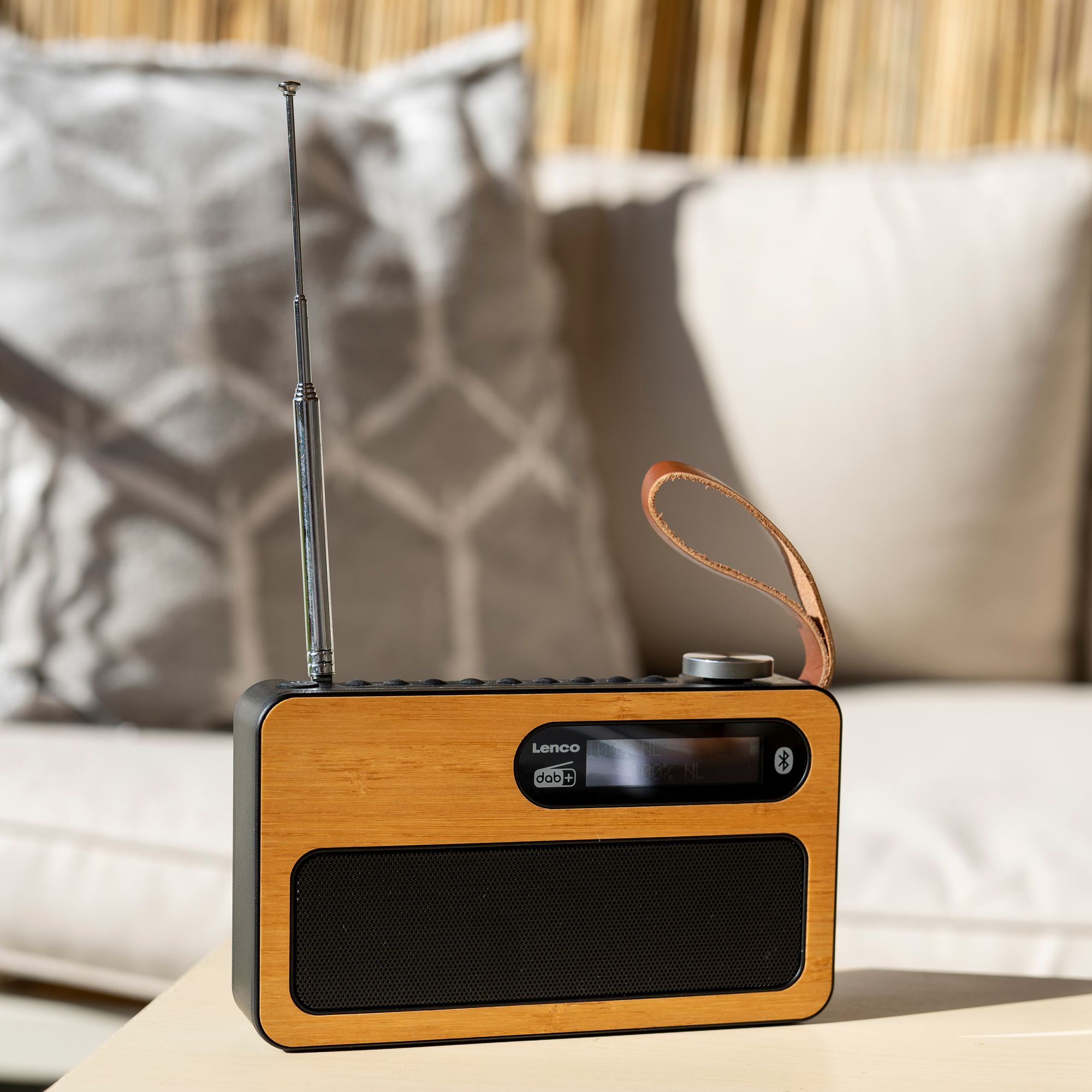 Lenco pdr-040bamboobk dab+ radio - bamboe,zwart