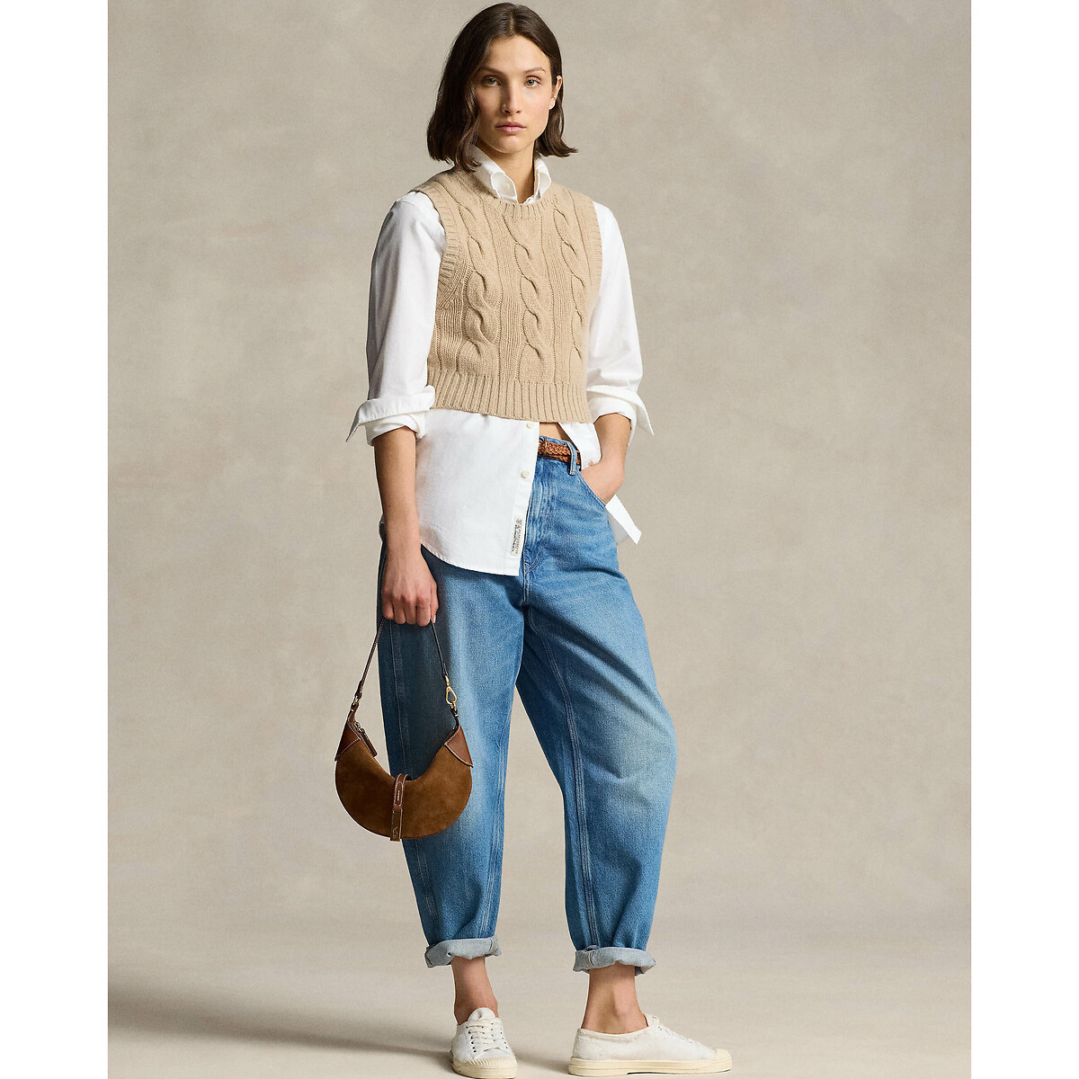 POLO RALPH LAUREN<br>Tas, cykelvormig, em couro POLO ID