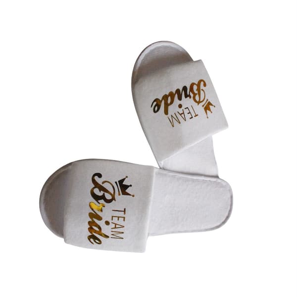 INF Bryllup Slippers med Åpen Tå og Glitter for Brudens Utkledning - Perfekt for Bryllupsfest og Spa