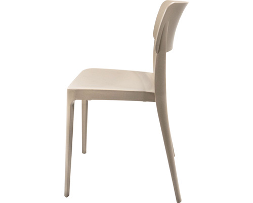 Veba Wing stapelstoel, 82 x 47 x 45 cm, kunststof, beige