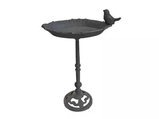 Bain d’oiseaux en fonte gris 25 x 18.5 x 39.5 cm