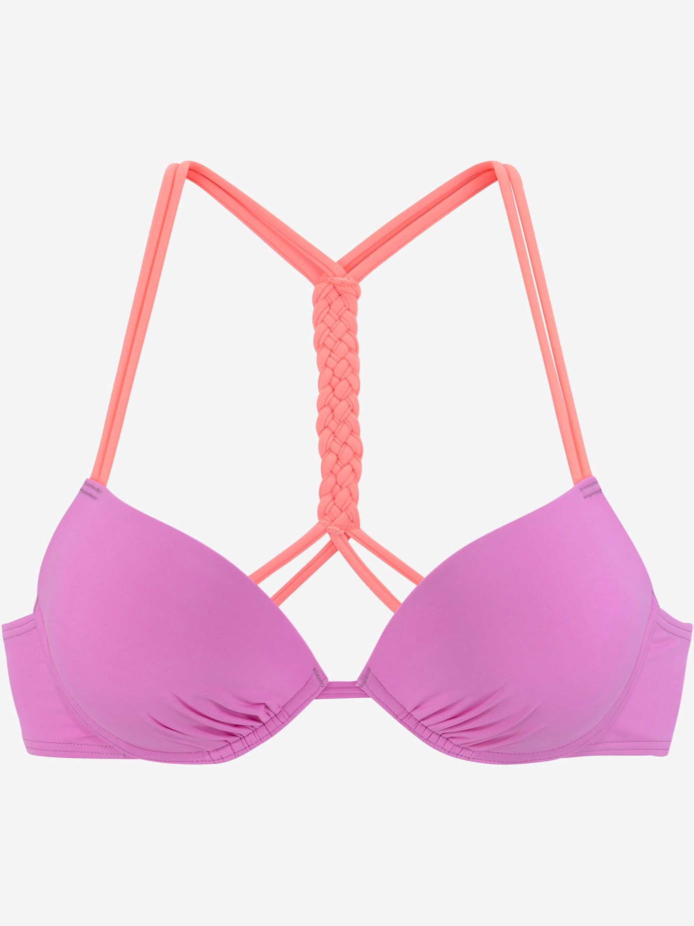 Haut de bikini push-up design contrasté