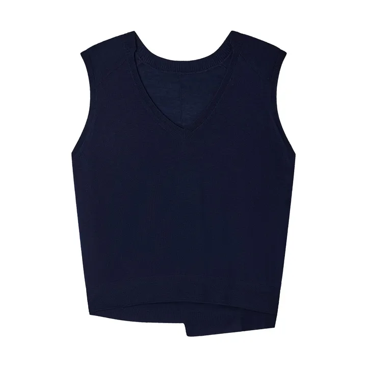 Soeur Pull Sans Manches Aubin Laine | Bleu marine