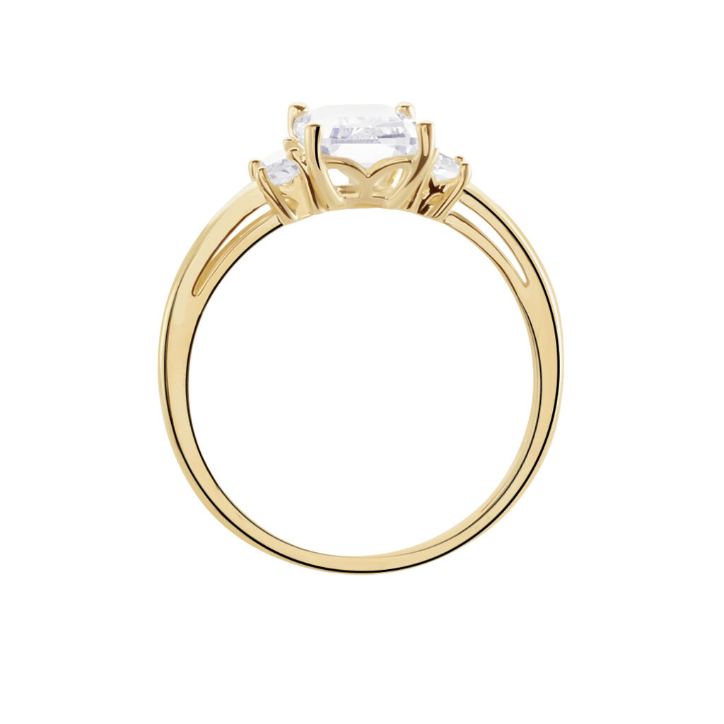 Bague Plaqué Or Quanton Oxyde De Zirconium