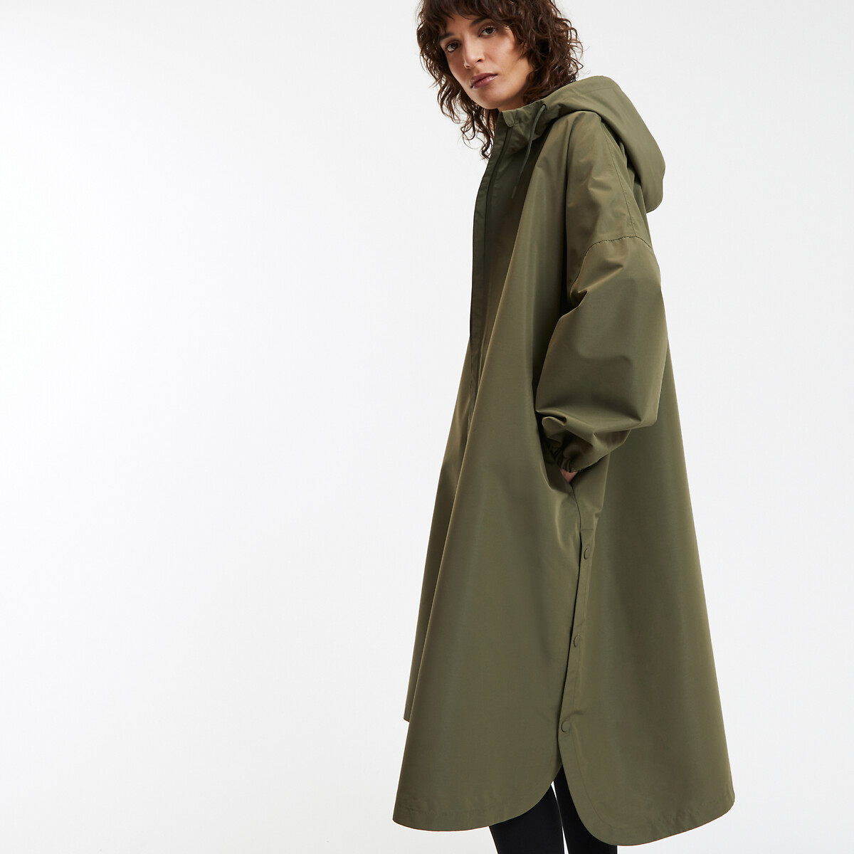 COLEÇÕES LA REDOUTE<br>Jaqueta corta-vento oversized com capuz