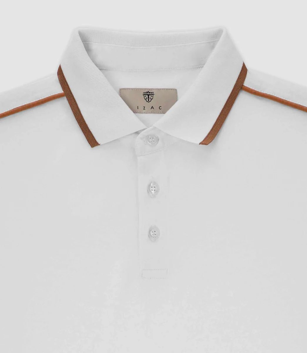 Polo uni blanc