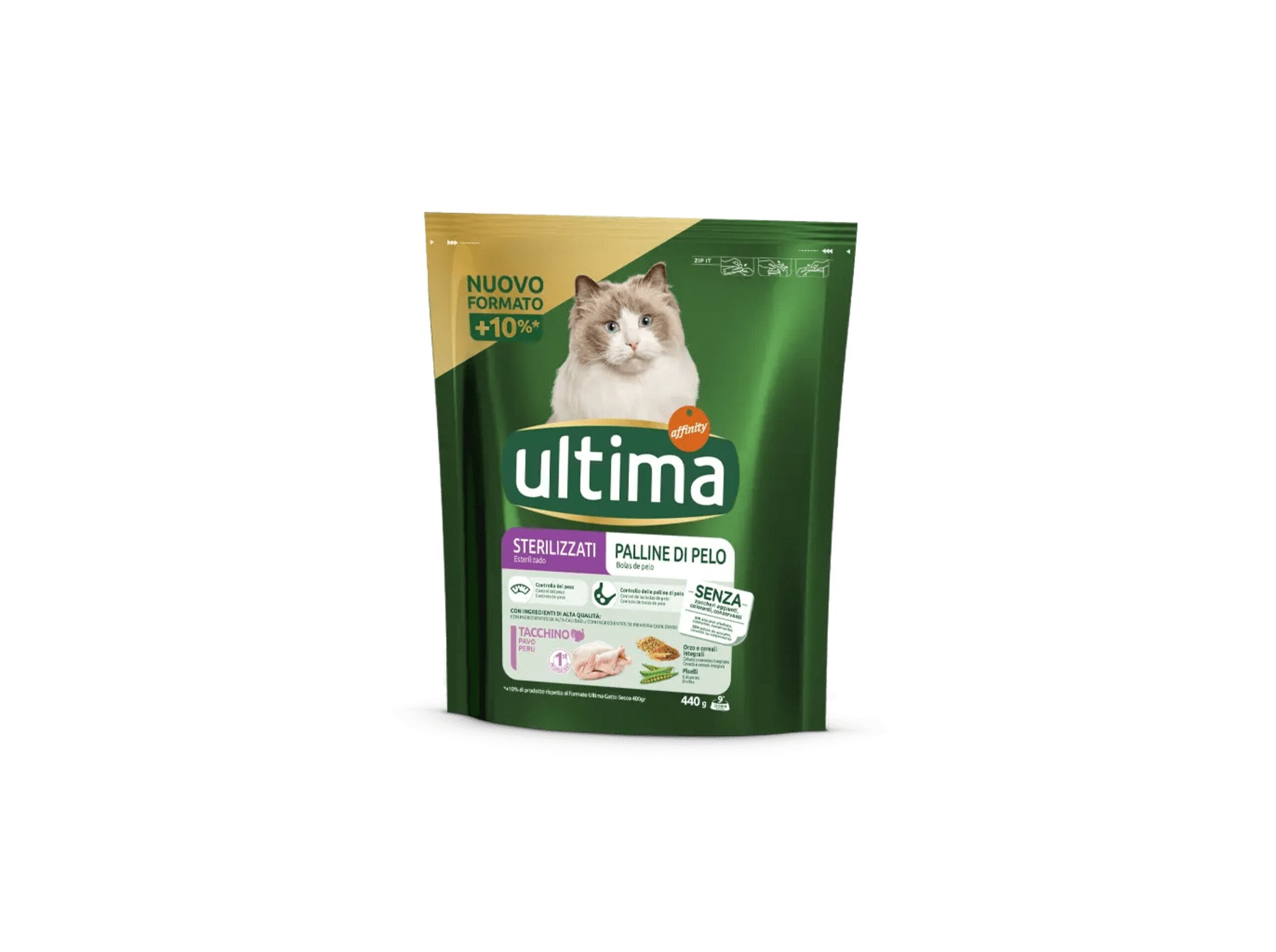 RAÇÃO GATO ESTERILIZADO ULTIMA BOLAS PELO 440G