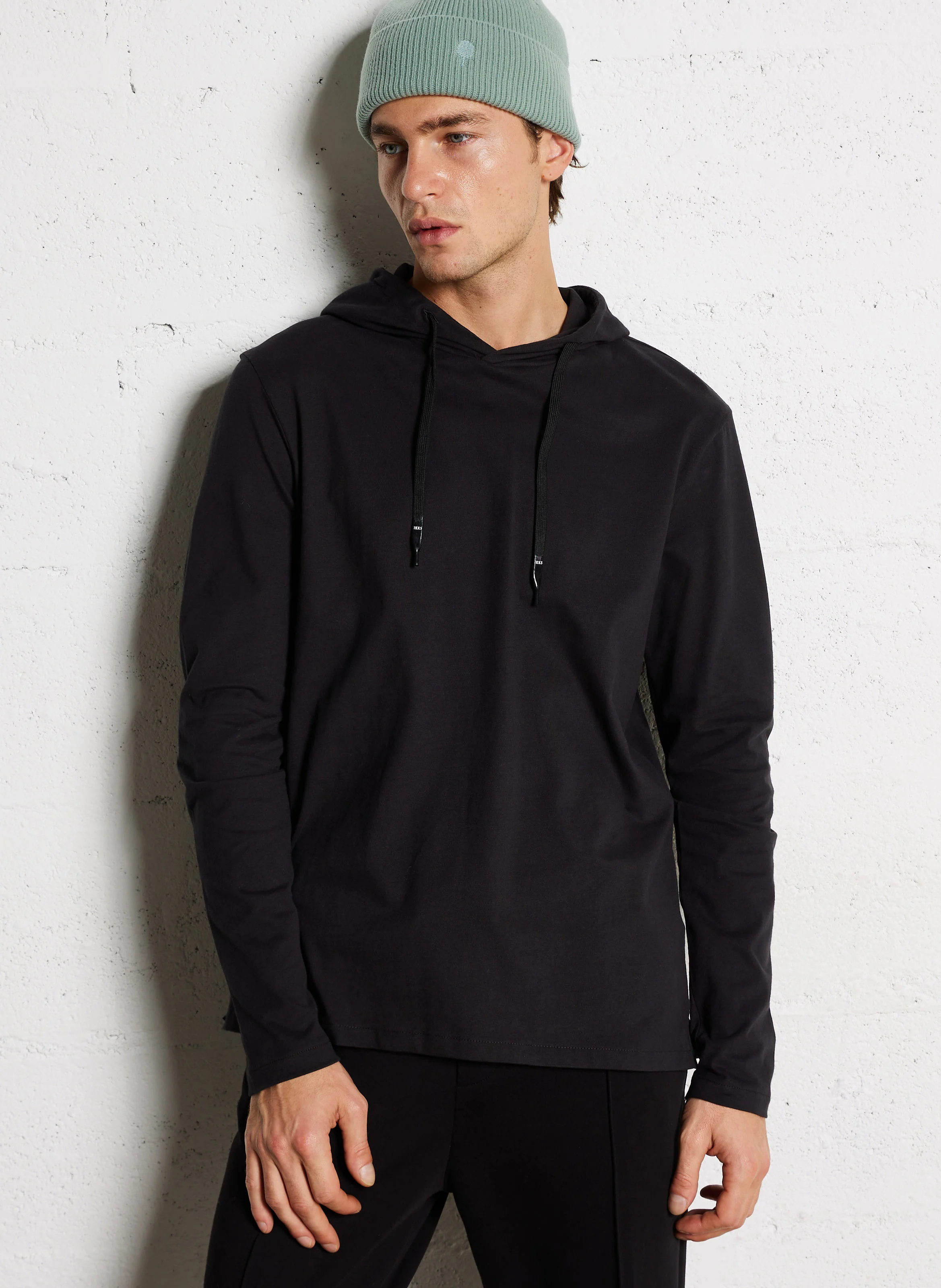 Sweat à capuche en coton mélangé | Gris