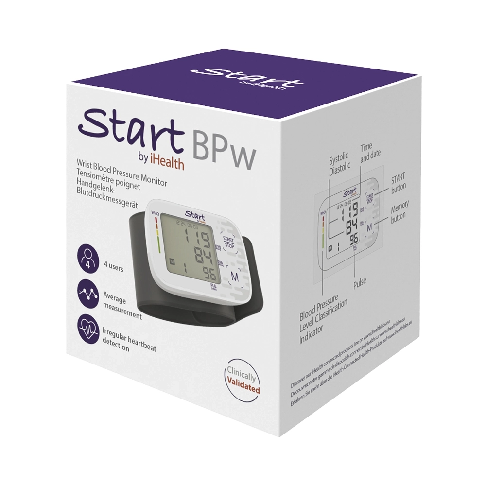 Start by iHealth BPw Blutdruckmessgerät für das Handgelenk