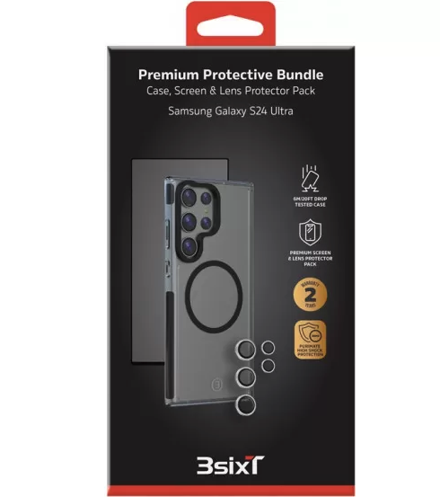 Samsung Galaxy S24 Ultra 3in1 Hardcase Schutzhülle mit Display- / Kameraschutz Impact Zero MagSafe-Modul (70293) - Transparent