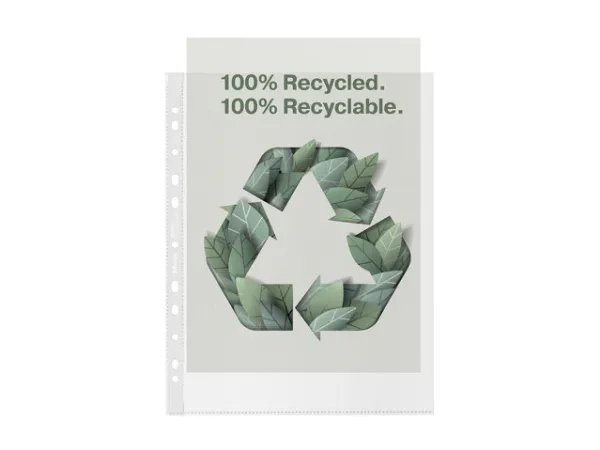 Lomme Esselte A4  Recycled 100my PP - (50 stk.)