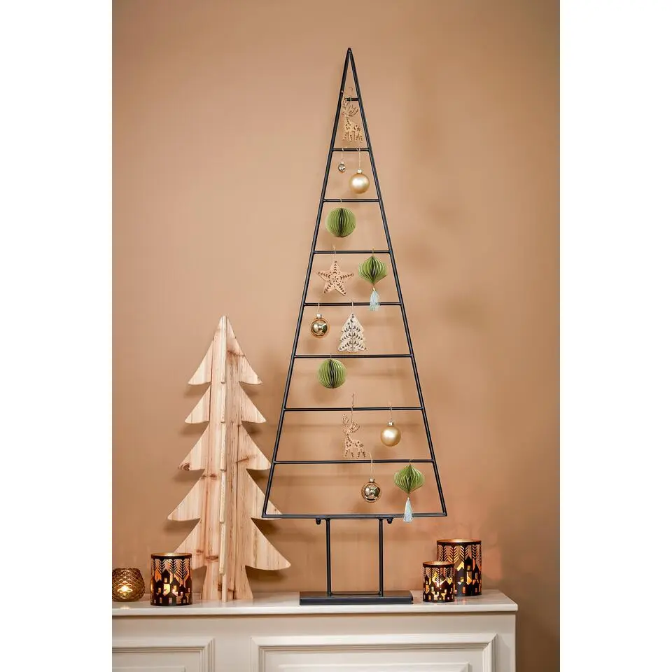 Mica Decorations Decoratie Kerstboom - L50 x B15 x H152 cm - Zwart