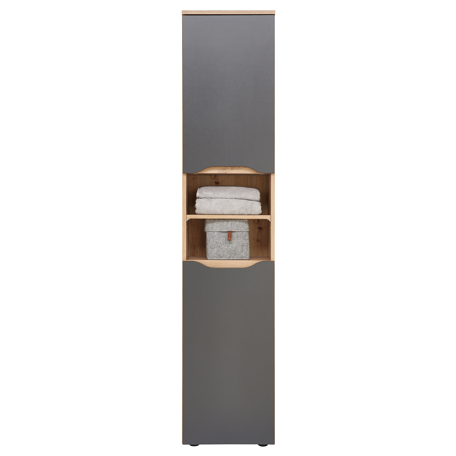 Hochschrank - Artisan Eiche-anthrazit - SoftClose - 190 cm