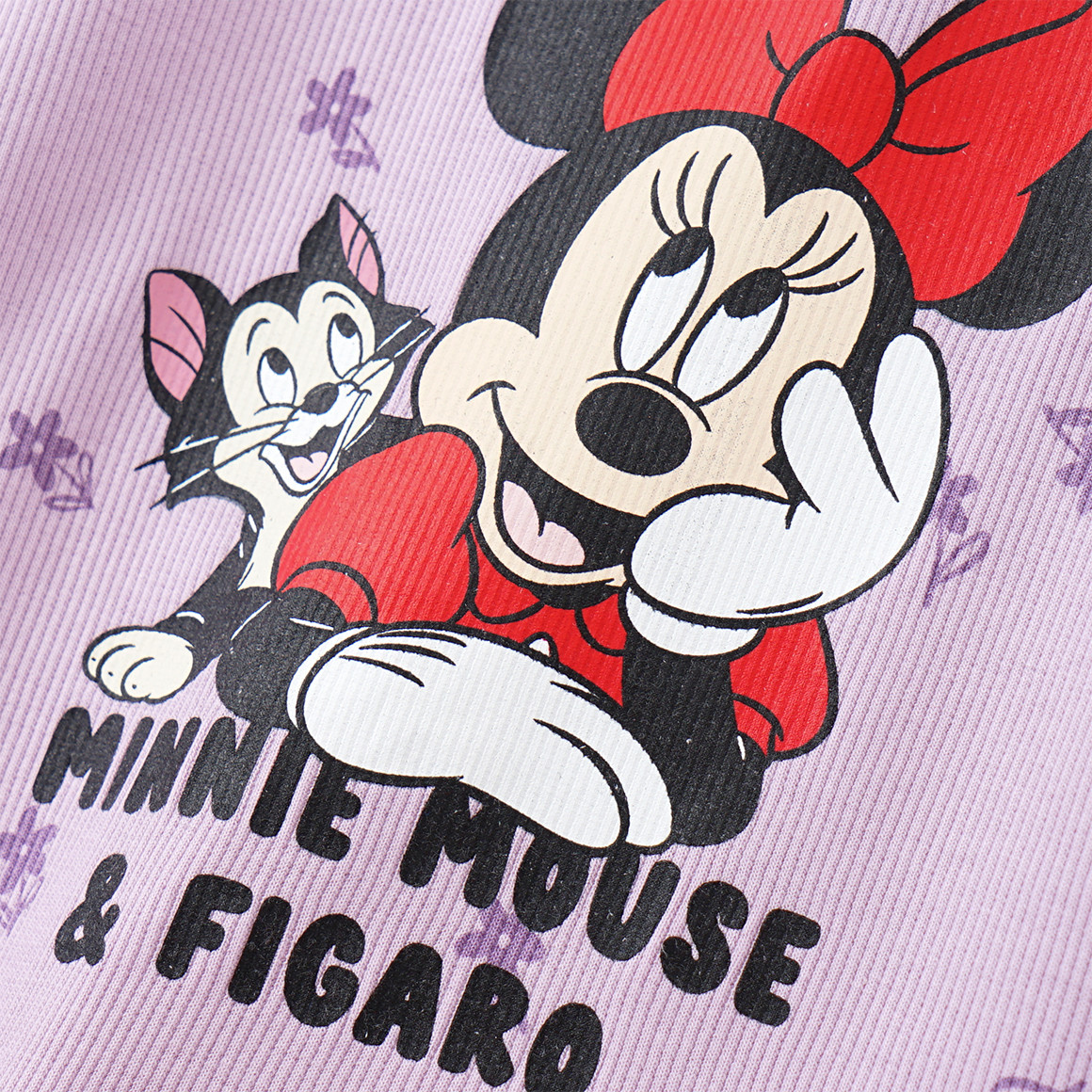 Topolino Minnie Maus Shirt in Ripp-Struktur helllila