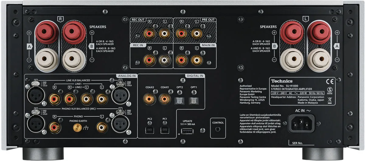 Technics SU-R1000E-K (Noir) Amplis hi-fi stéréo