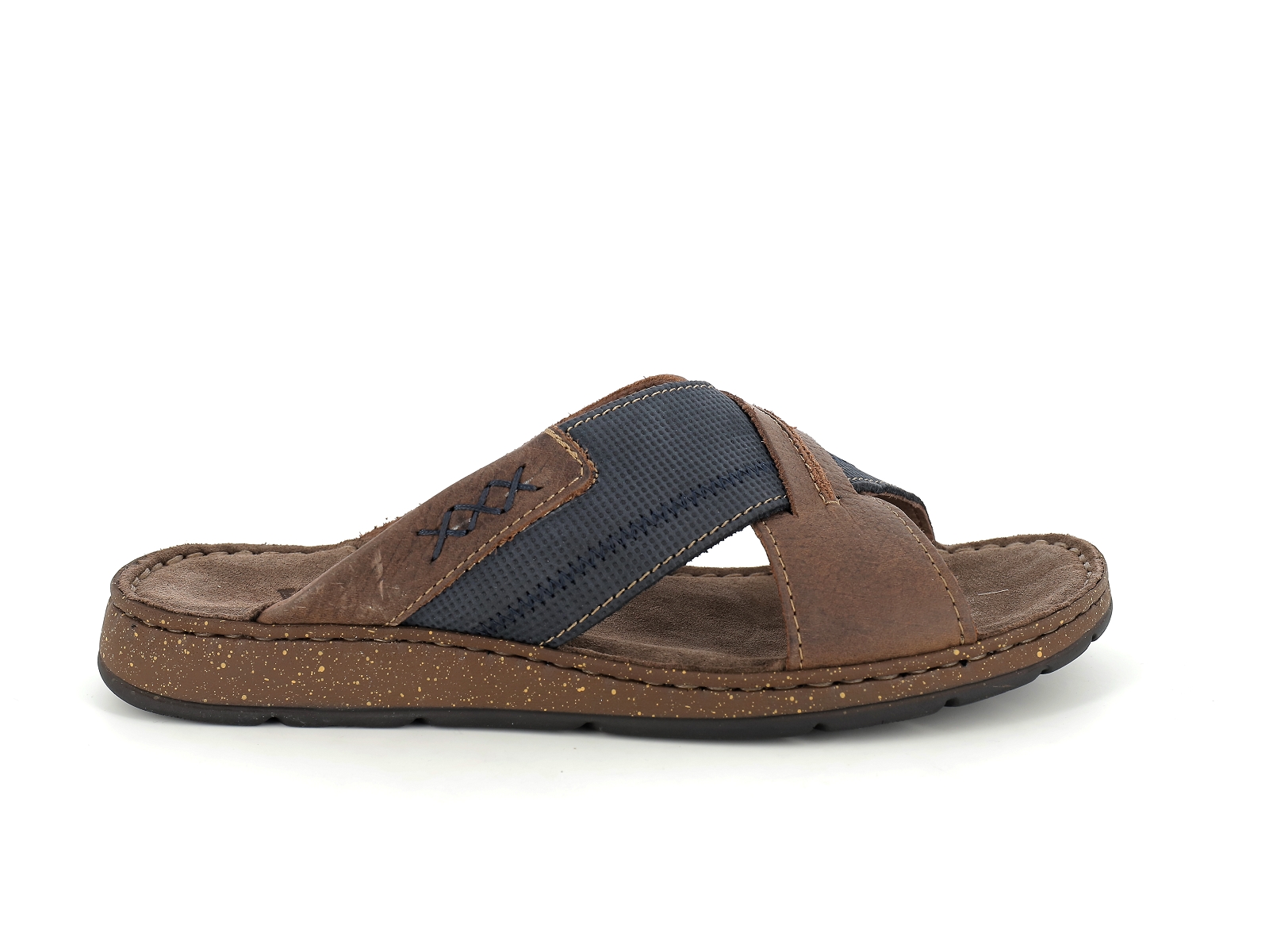 C brand-43050 Cuir Marron Bleu