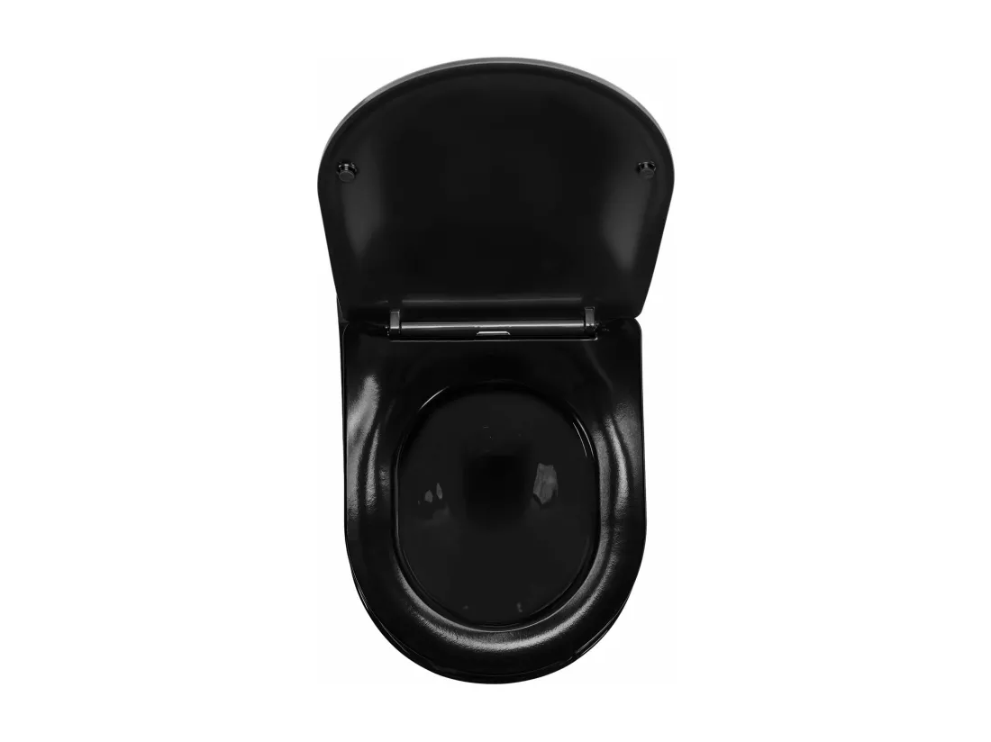 Cuvette Wc Suspendue Rea Carlo Mini Rimles Dur/Flat/Zm Czarno-Gold