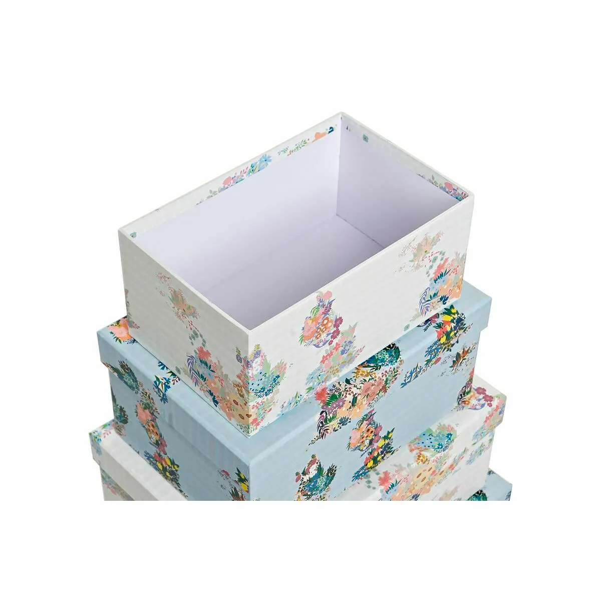 DKD Home Decor - Bleu Blanc Fleurs