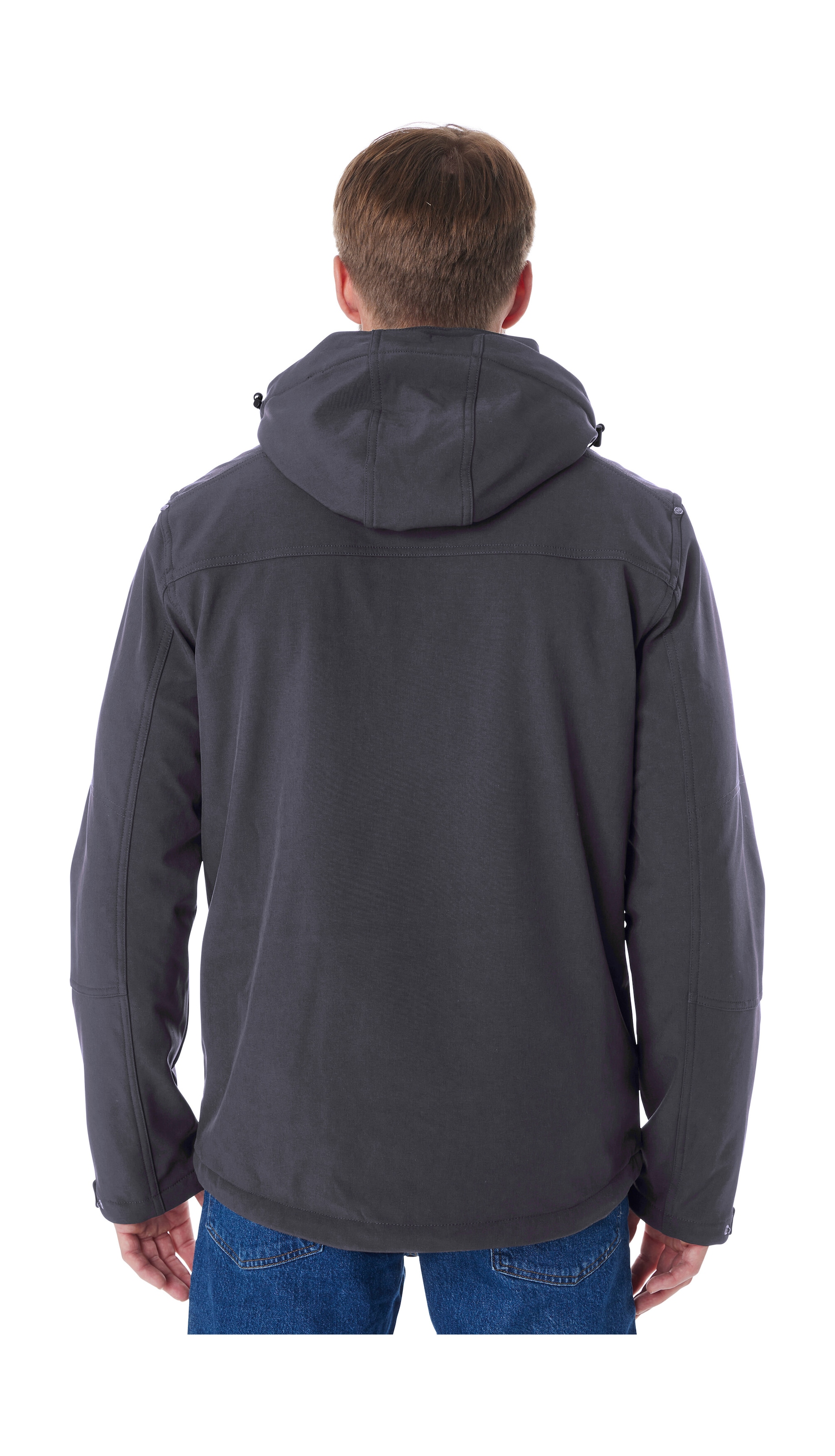 Killtec Softshelljacke »Herren Softshelljacke« Wasserabweisende Softshelljacke mit Fleece, abnehmbarer Kapuze