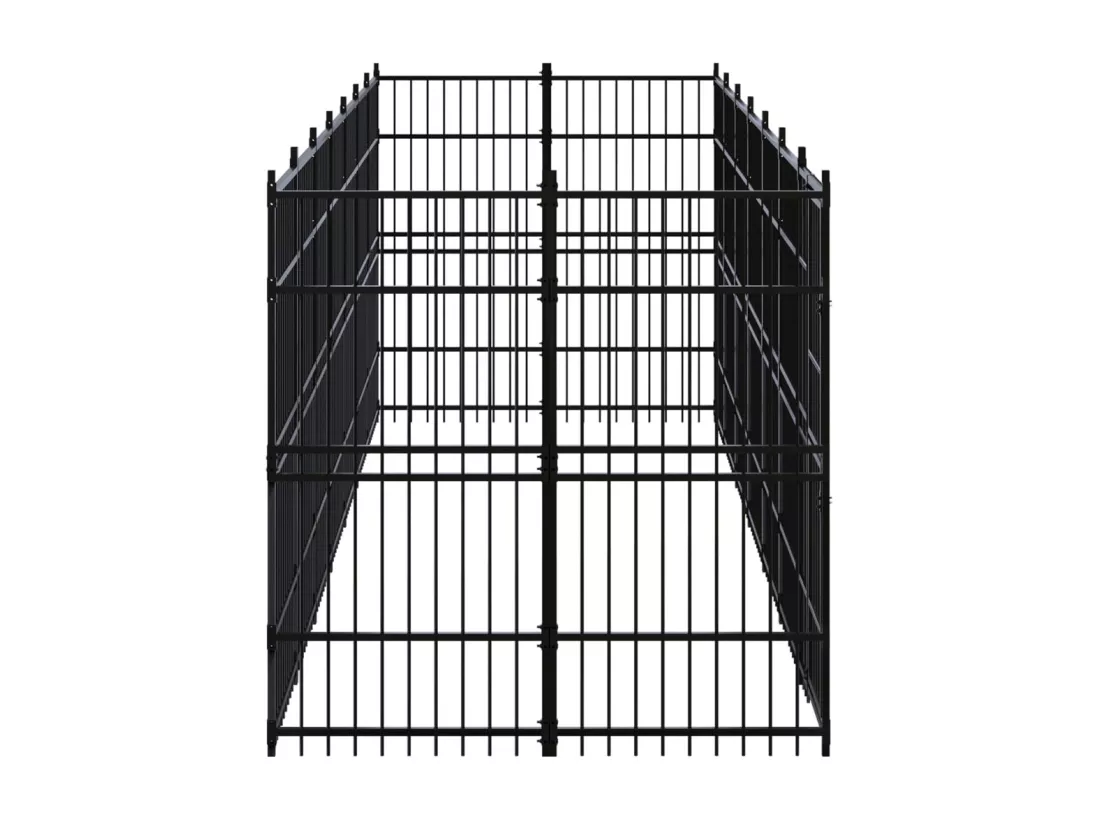Chenil cage enclos pac noire 672 x 192 x 200 cm 02_0041785
