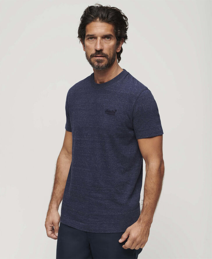 Superdry VINTAGE LOGO EMB TEE Dark indigo blue marl
