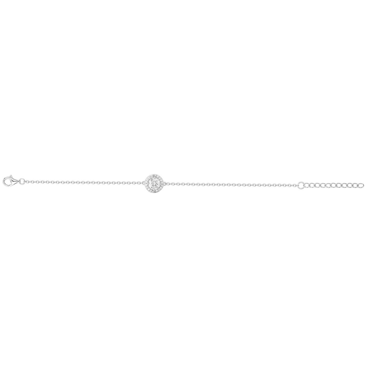 Bracelet en Argent avec oxyde de zirconium blanc