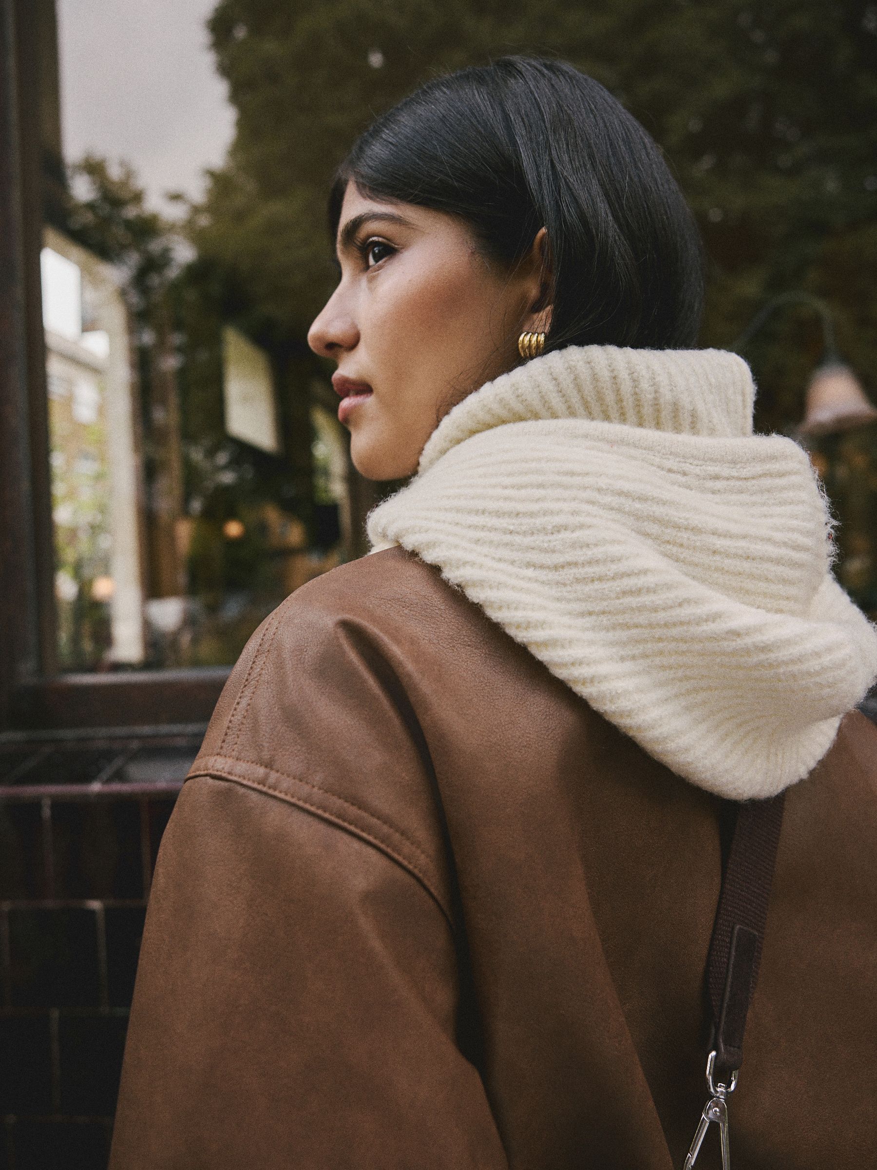 Crème - Ribbed Bonnet Hat