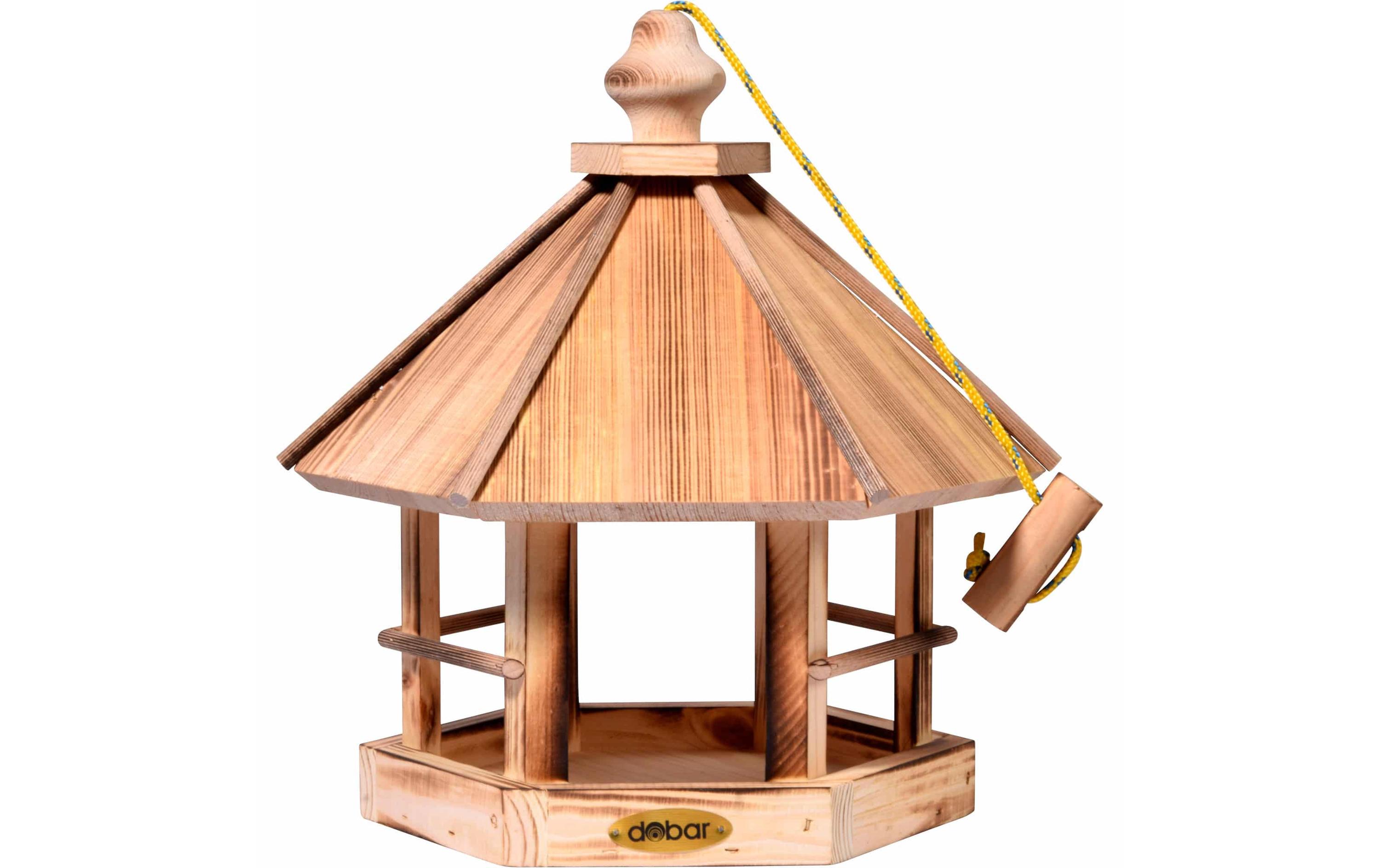 Futterspender Caliente zum Aufhängen, 29 x 29 x 34 cm, HolzFutterhaus mit Kordel