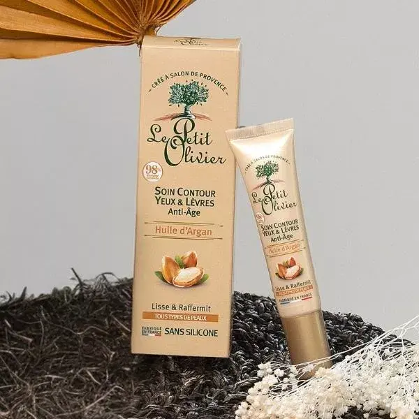 Le Petit Olivier - Cuidado Antienvelhecimento para Contorno dos Olhos e Lábios - Óleo de Argan 15ml